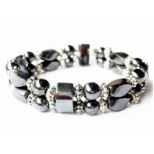 18cm Stone Beaded Hematite Stretch Bracelet